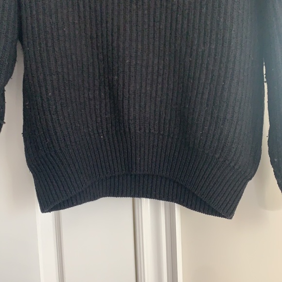 Classic black cowl neck knit sweater - Picture 2 of 5